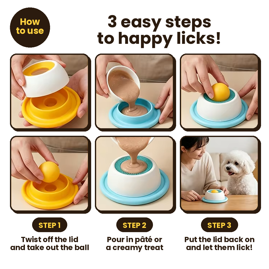 How to use the lick bowl in 3 steps